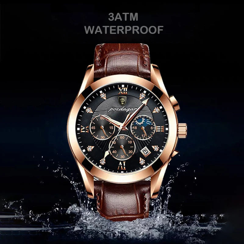 POEDAGAR Men Watch Top Brand Luxury Sports Quartz Mens Watches Full Steel Waterproof Luminous Wristwatch Men's Relogio Masculino